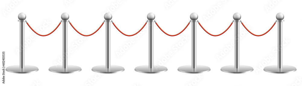 Red rope barrier. Vip entrance for ceremony show Red rope barrier. Vip entrance for ceremony show