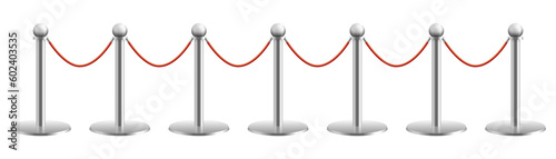 Red rope barrier. Vip entrance for ceremony show