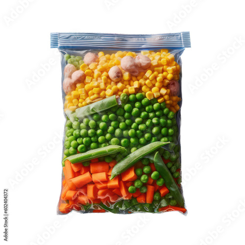 Bag of frozen vegetables