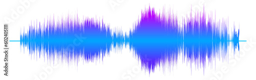 Sound noise effect. Color gradient audio wave