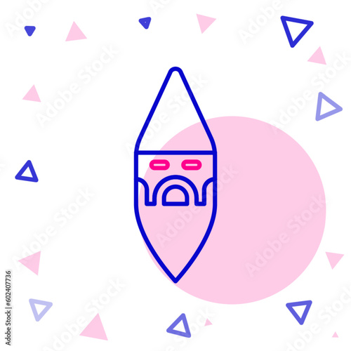 Line Wizard warlock icon isolated on white background. Colorful outline concept. Vector