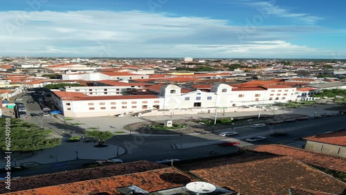 Aerial view of Joao Lisboa Square and Nossa Senhora do Carmo Church Convent in Historical Center of Sao Luis Maranhao Brazil. photo