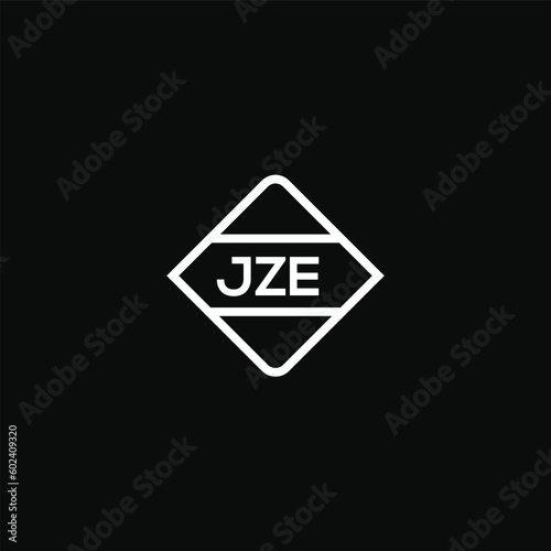 JZE letter design for logo and icon.JZE monogram logo.vector illustration with black background. photo