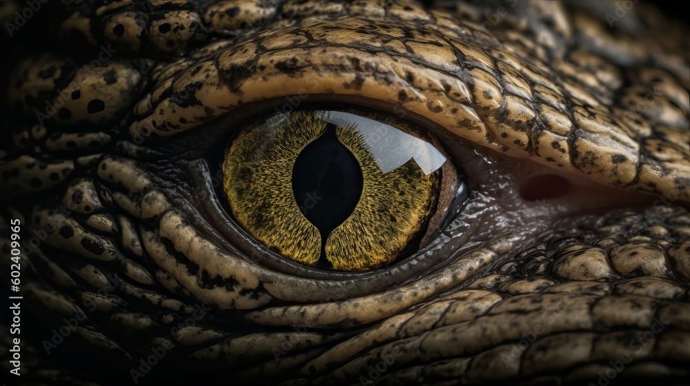 Detailed Eye Of African Crocodile Generative AI Detailed Eye Of African Crocodile Generative AI
