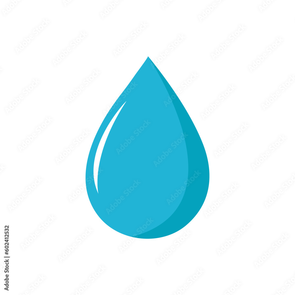 Vector illustration of a water drop. Drop icon. Isolated on a white background. Vector illustration of a water drop. Drop icon. Isolated on a white background.