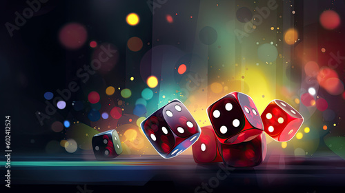 Casino online gambling banner background, generative ai