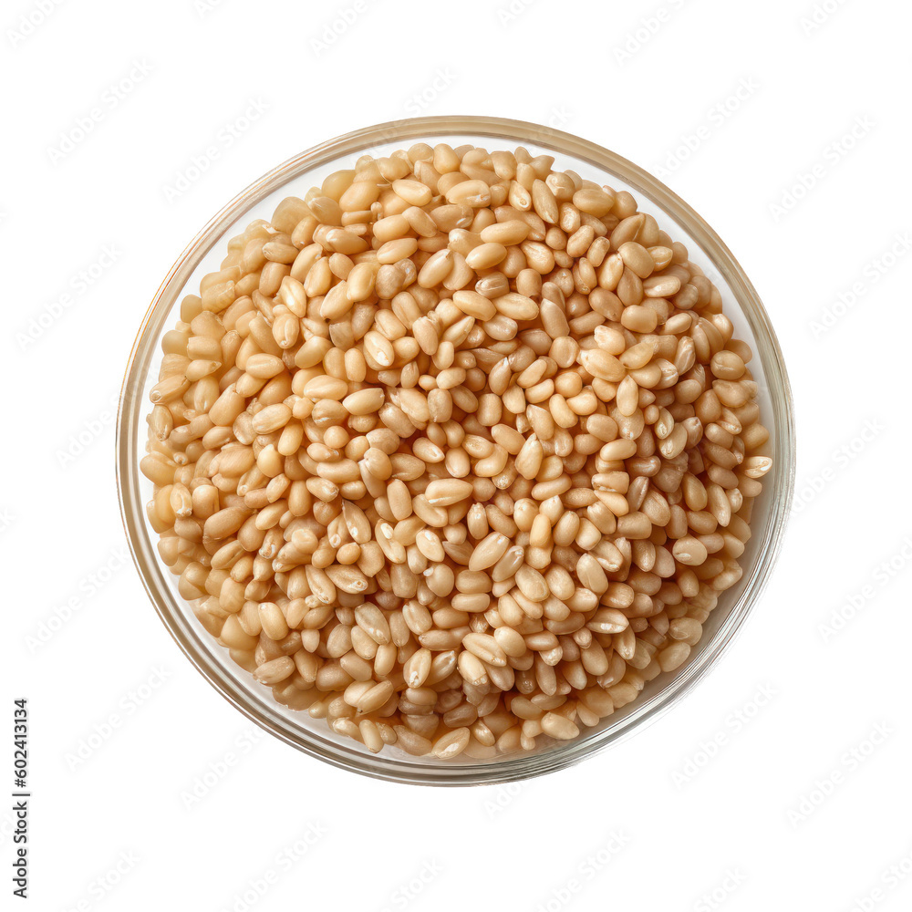 A small heap of uncooked pearled barley A small heap of uncooked pearled barley