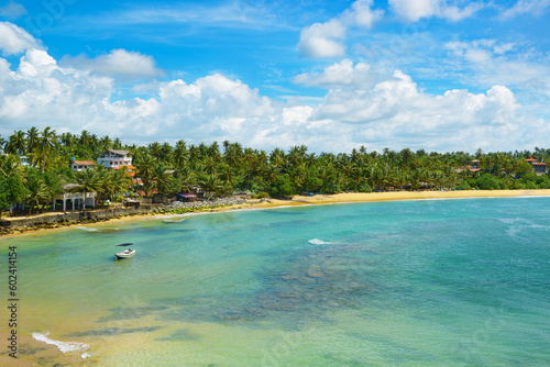 Tropical resort on Indian Ocean. Sri Lanka island.