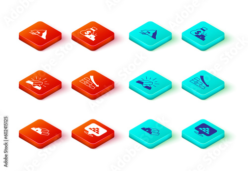 Set Gold bars, Falling arrow with gold, Bag of and mine icon. Vector