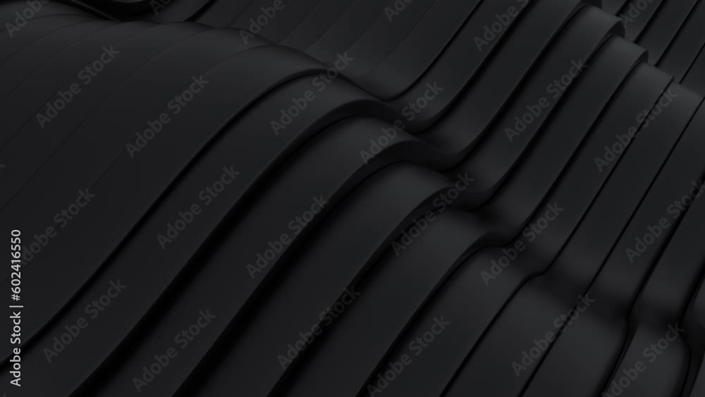3d render abstract background. Stripes wave animation for technology design. Modern motion texture for business concept. Seamless loop.