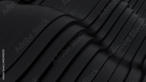 3d render abstract background. Stripes wave animation for technology design. Modern motion texture for business concept. Seamless loop.