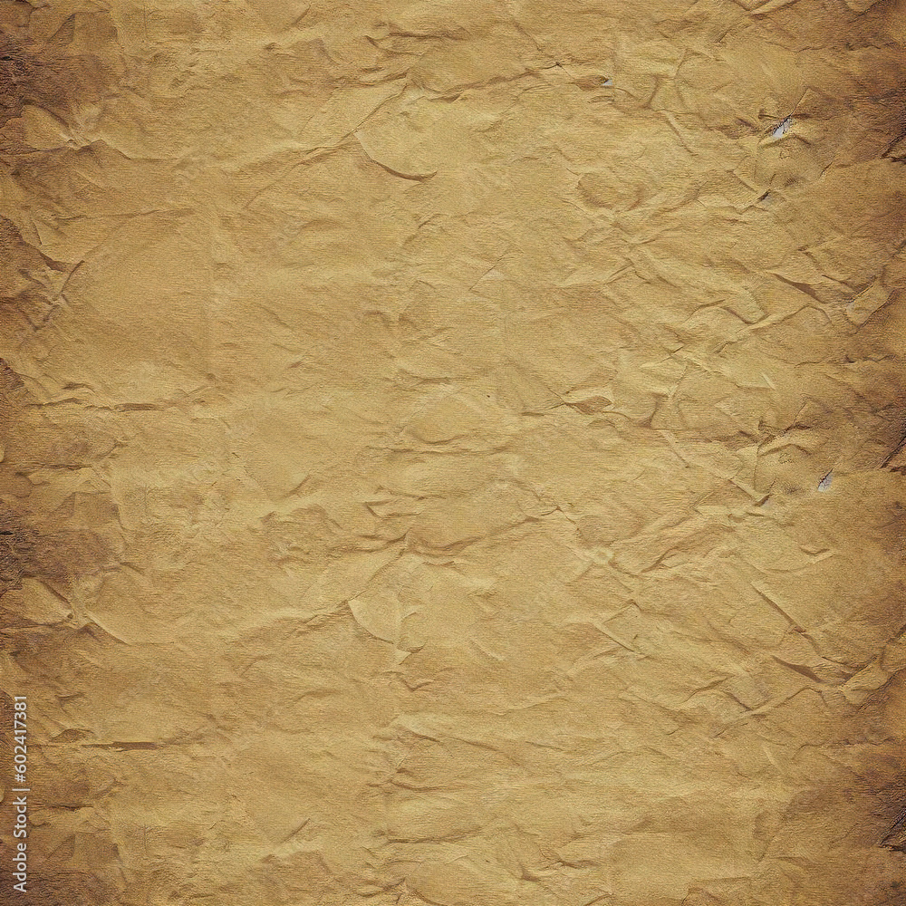 Obraz premium Vintage Aged Paper Texture Background: Brown, Crumpled, and Textured Old Paper with a Grungy Pattern, Perfect for Antique Design. generative AI