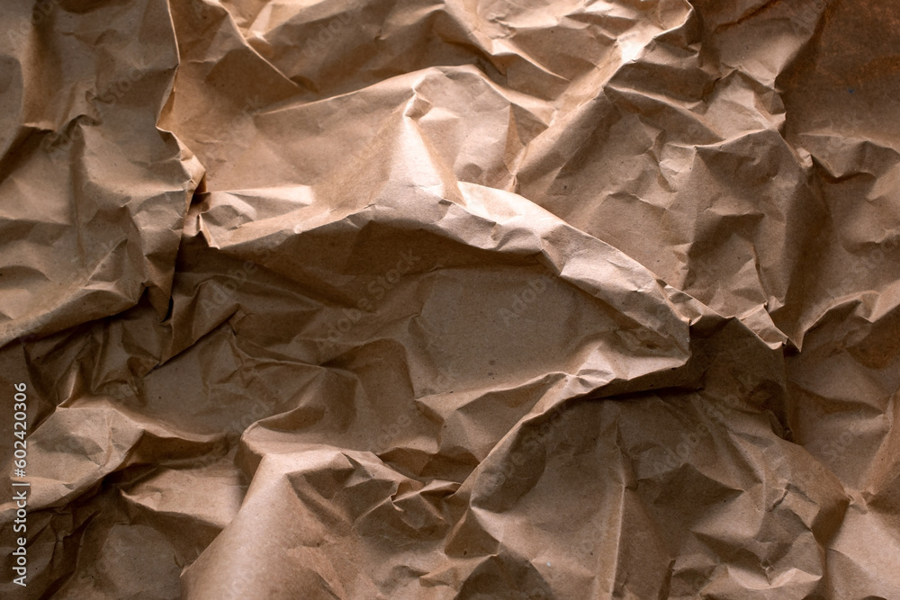 Crumpled craft paper background Crumpled craft paper background