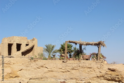 Old Shali fortress streets and houses and cityscape in Siwa oasis in Matrouh in Egypt photo