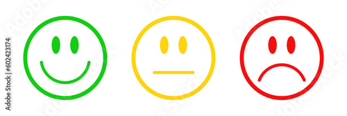 Smiley faces set