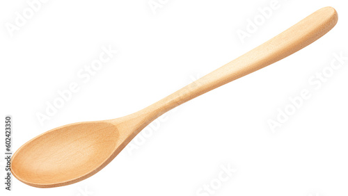 wooden Spoon, isolated on white background, full depth of field