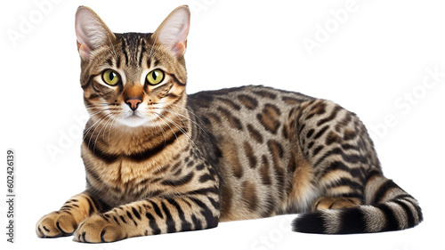 Сat on a transparent background. Generative AI. 