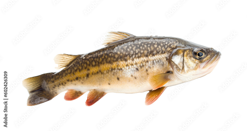 Trout on a transparent background. Generative AI. Trout on a transparent background. Generative AI.