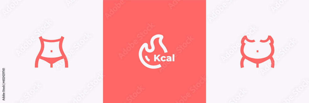 Weight loss icons set. Vector. burn calories. Sport, healthy lifestyle, slim waist. Isolated on the white background. Line icons collection. Eps10 illustration. Weight loss icons set. Vector. burn calories. Sport, healthy lifestyle, slim waist. Isolated on the white background. Line icons collection. Eps10 illustration.