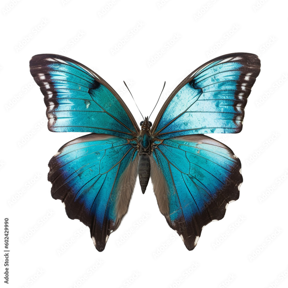 Obraz premium cerulean butterfly, isolated white background