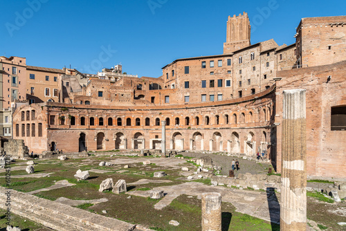 View of Trajan s Market  Mercati di Traiano   a large complex of ruins at the Roman Forum  Rome  Italy