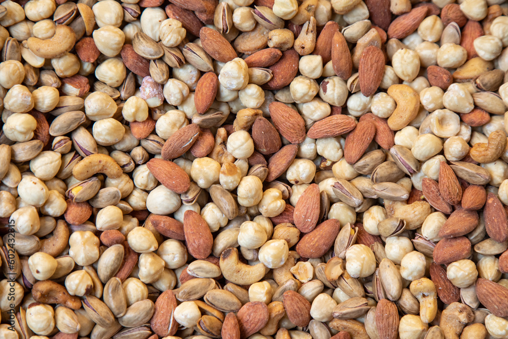 Mixed nuts pattern and wallpaper Mixed nuts pattern and wallpaper