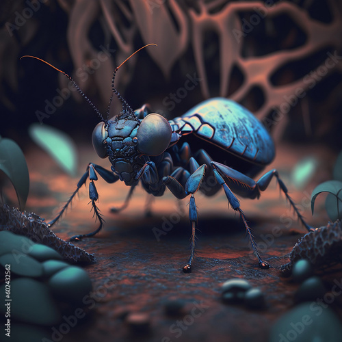Blue insect