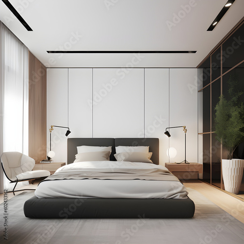 Bedroom interior desing, modern and simple