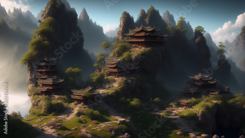Chinese Fantasy Art Landscape Generative Ai