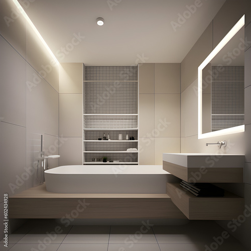 Bathroom interior design  simple  cleand and modern design