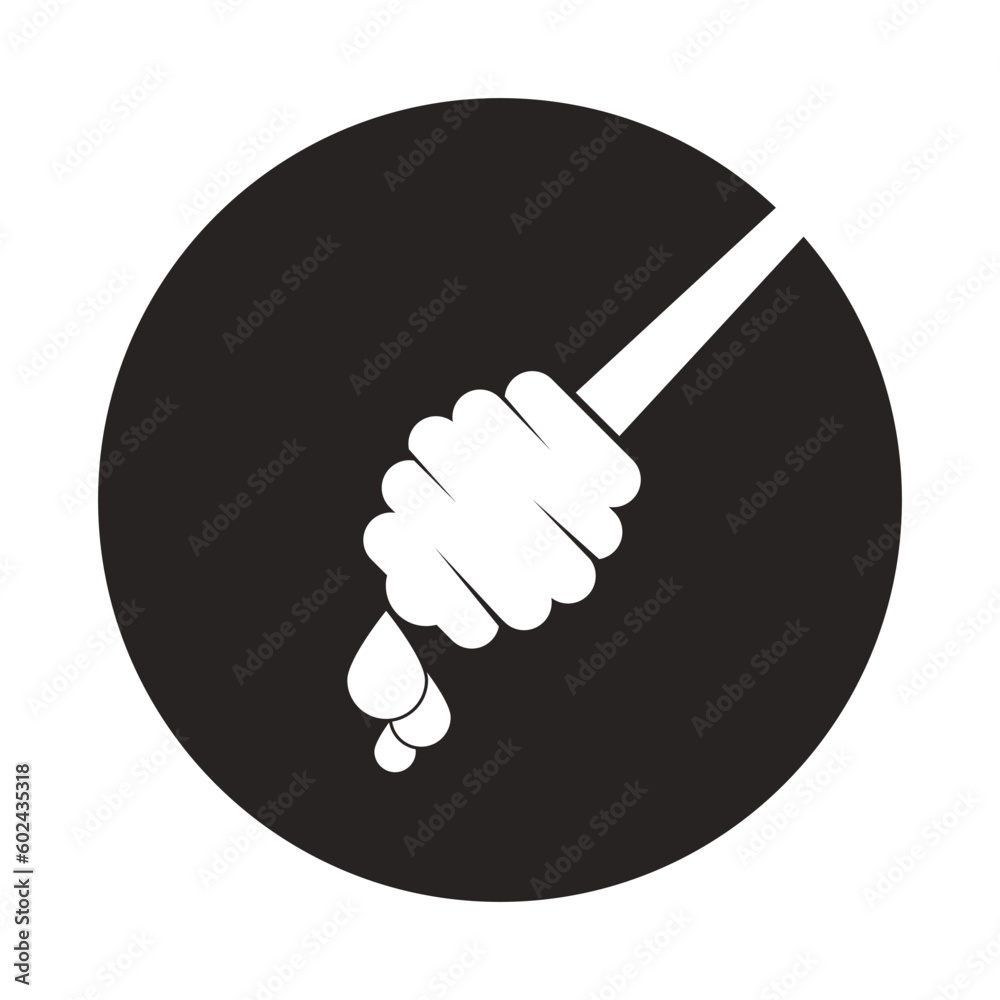 Fototapeta premium Honey dipper logo