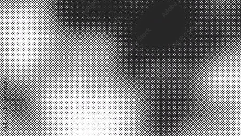 Abstract halftone motion background. Moving dots seamless loop