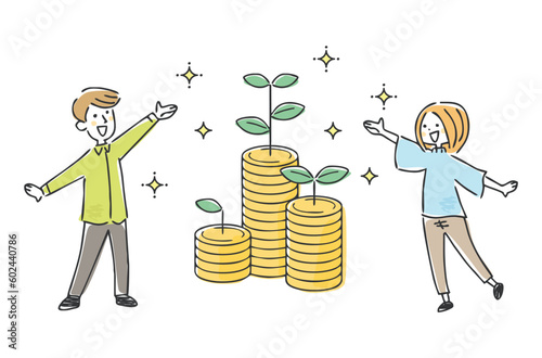 貯金　貯蓄　夫婦