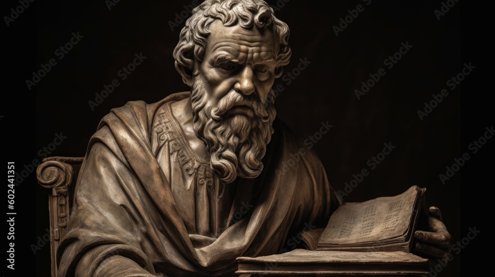 Famous scholar of the ancient world. AI generated