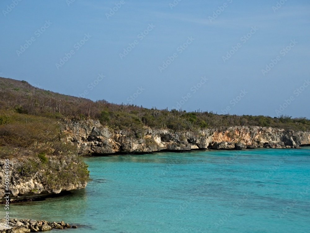 Curaçao has plenty of sandy beaches with absolutely gorgeous crystal-clear waters, like Playa Porto Marie.
