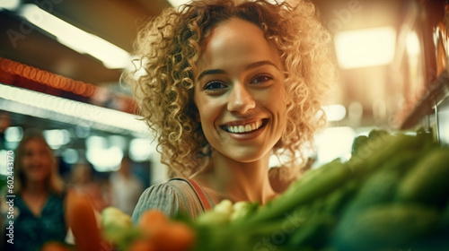 young adult woman in superm...