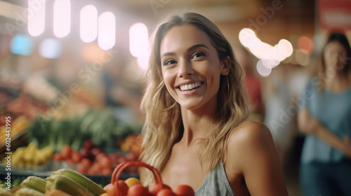 young adult woman in superm...
