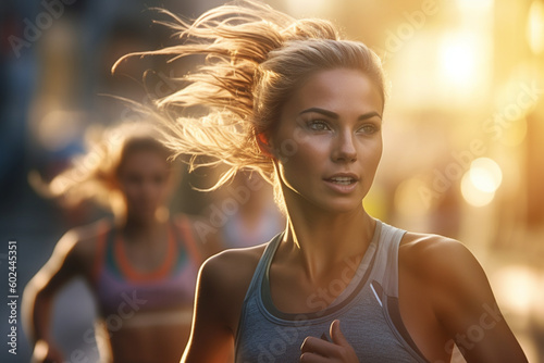young adult woman jogging i...