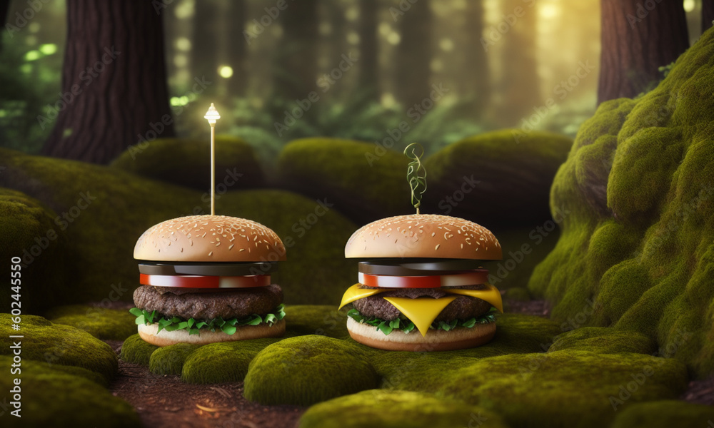 Enchanted forest burger Generative AI Enchanted forest burger Generative AI