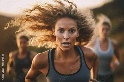 young adult woman jogging i...