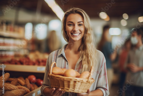 young adult woman in superm...