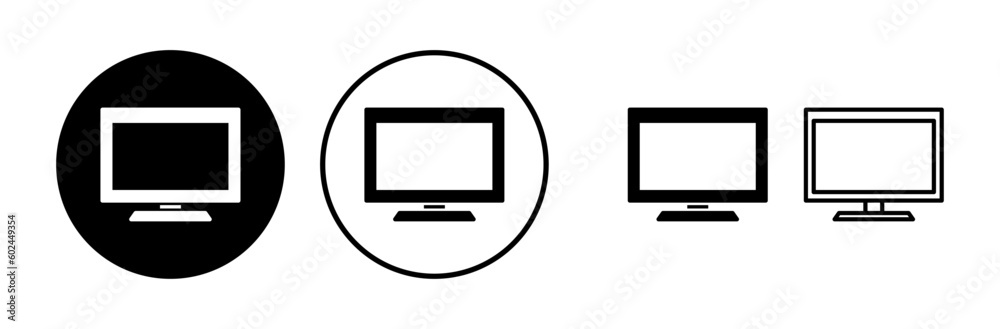 Computer icon vector. computer monitor icon. Computer icon vector. computer monitor icon.