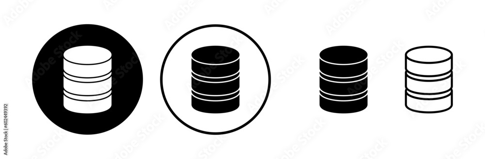 Database icon vector. server icon. storage Database icon vector. server icon. storage