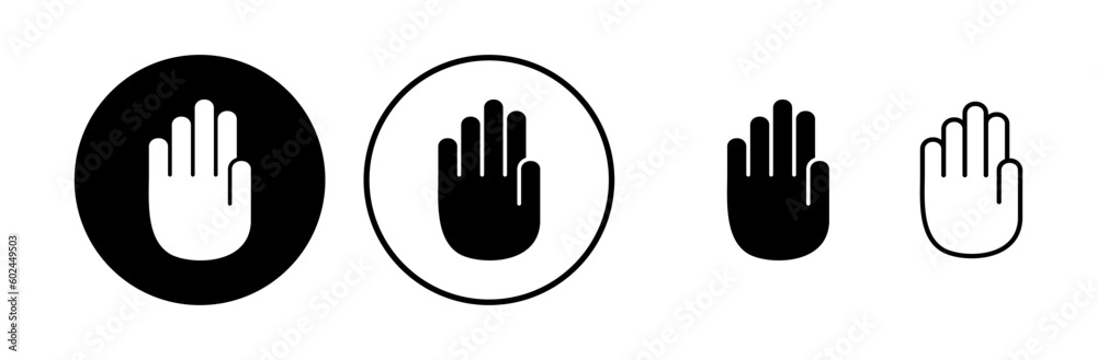 Hand icon vector. hand symbols. palm Hand icon vector. hand symbols. palm