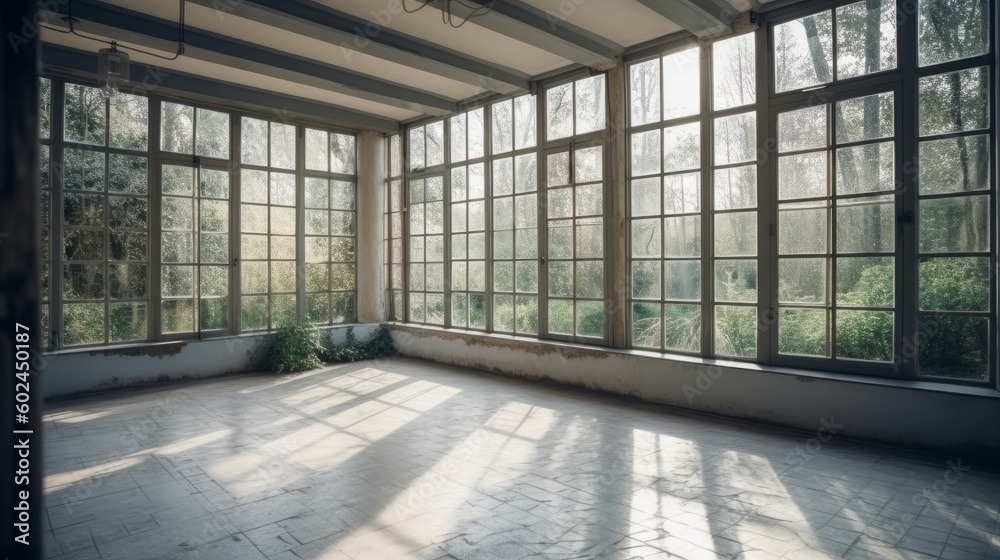 Sunroom A room with large windows or glass walls. AI generated Sunroom A room with large windows or glass walls. AI generated