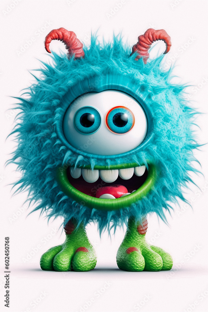A cartoon monster A cartoon monster