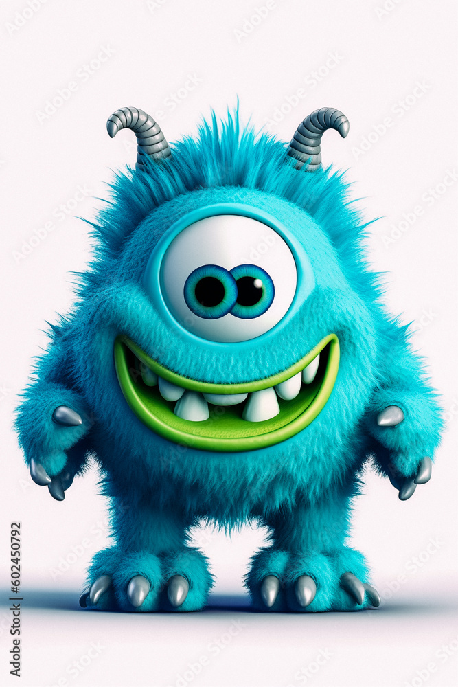A cartoon monster A cartoon monster