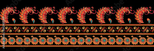 Paisley seamless pattern. Ethnic traditional colorful paisley vector pattern. pattern for textile design or fabrics