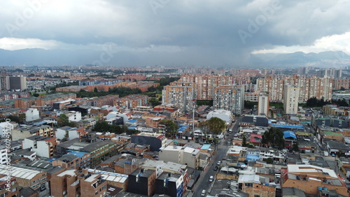 AERIAL IMAGES OF BOGOTA WITH DRONE AND ITS ROOFS