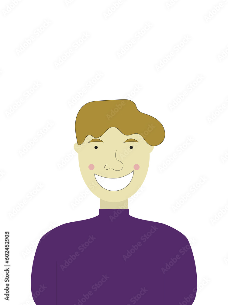 Happy young man illustration